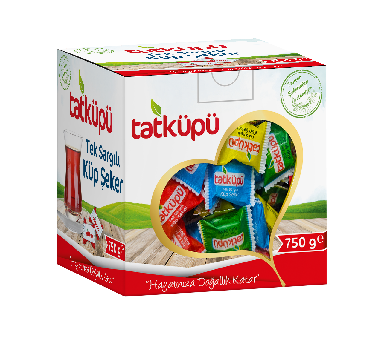 TATKÜPÜ TEK SARGILI KÜP ŞEKER 750 GR (KUTU)